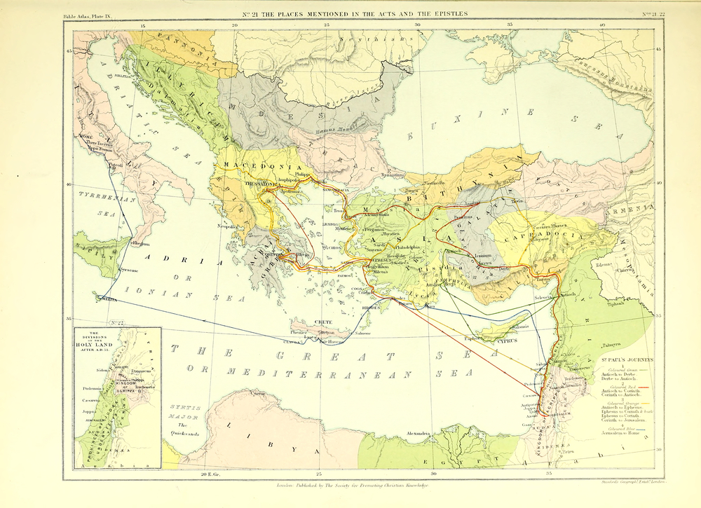 Map of Israel, Galatia, Asia Minor Map of Israel, Galatia, Asia Minor